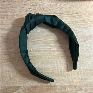 Forest Green Satin Knot Headband
